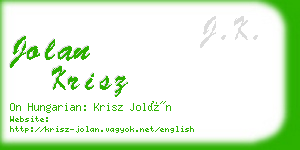 jolan krisz business card